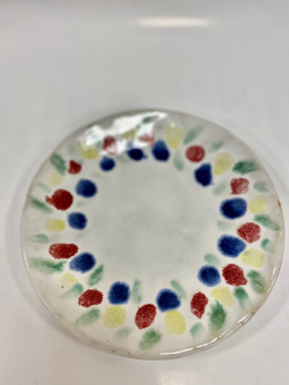 Talerz ceramiczny deserowy/ śniadaniowy18,5 cm ręcznie robiony