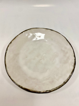 Talerz ceramiczny deserowy w stylu BOHO ręcznie robiony